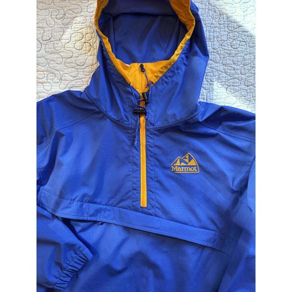 Marmot Blue and Yellow Windbreaker Jacket‎ with Hood Women's Size Small - Picture 4 of 9